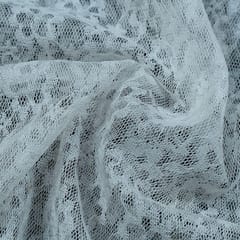 White Small Floral Design Nylon Net