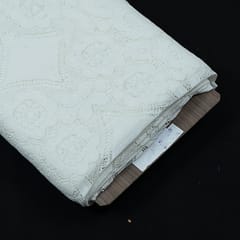 White Abstract Design Dyeable Nylon Net Pannel