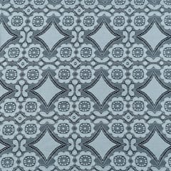 White Abstract Design Dyeable Nylon Net Pannel