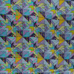 Multi Colour Habutai Silk Printed Fabric