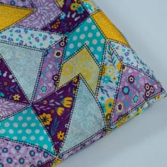 Multi Colour Habutai Silk Printed Fabric