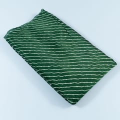 Green Colour Mashru Silk Ajrakh Printed Fabric