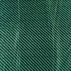 Green Colour Mashru Silk Ajrakh Printed Fabric