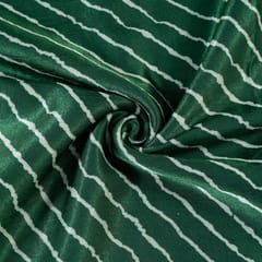 Green Colour Mashru Silk Ajrakh Printed Fabric
