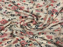 Georgette Peach Pink Floral