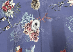 Georgette Dark Lavender Floral