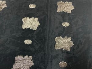 Dyeable Pure Organza White Golden Zari Floral Motifs