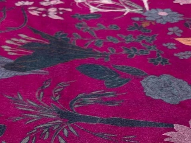 Chiffon Dark Purple Floral