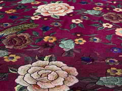 Chiffon Dark Purple Peacocks