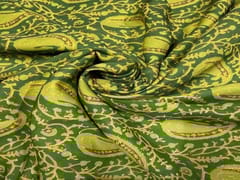 Printed Georgette Green Paisleys