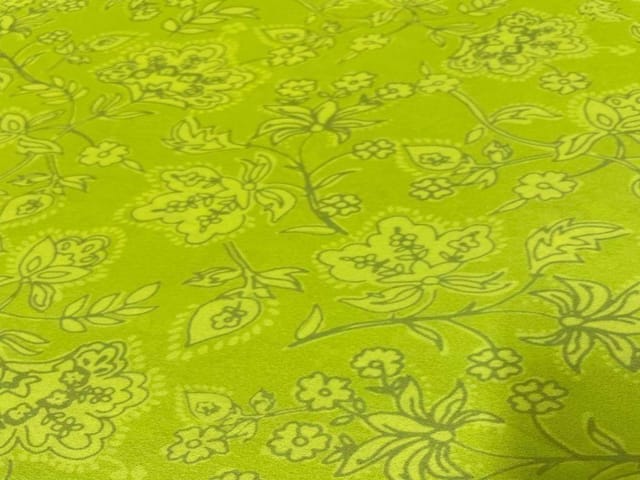 Printed Georgette Lime Green Floral