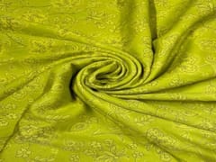 Printed Georgette Lime Green Floral