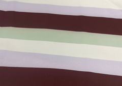 Banana Crepe Dark Brown MultiColour Stripes