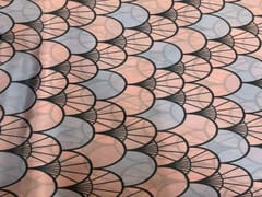 Printed Crepe Peach Lavender Geometric