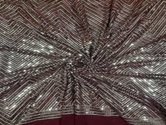 Maroon Georgette Embroidery 56