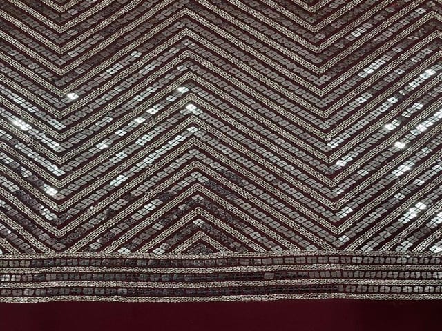 Maroon Georgette Embroidery 56