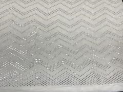 Dyeable Embroidered Georgette White Chevron