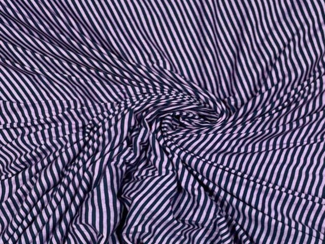 Hosiery Lycra Pink Blue Stripes