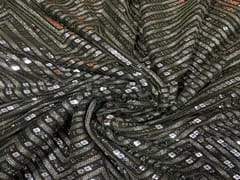 Olive Green Georgette Embroidery 56