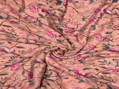 Georgette Peach Floral