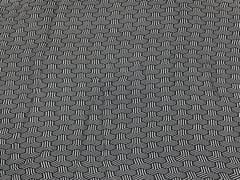 Georgette Black Off White Geometric