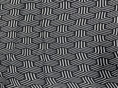 Georgette Black Off White Geometric