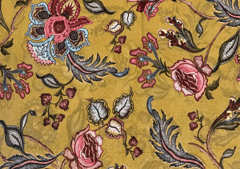 Georgette Mustard MultiColour Floral
