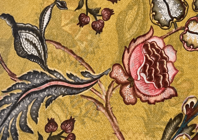 Georgette Mustard MultiColour Floral