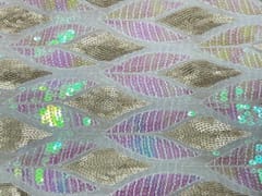 Dyeable Embroidered Georgette White Pink Leaves