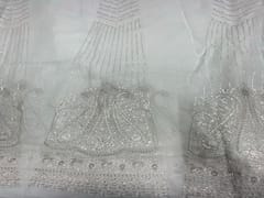 Dyeable Georgette Kali White Paisleys 1