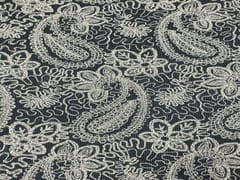 Dyeable Embroidered Net White Paisleys
