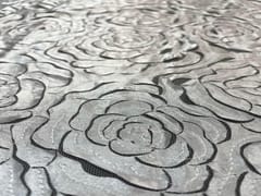 Dyeable Embroidered Net Silver Floral