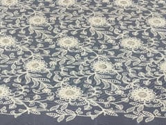Dyeable Embroidered Net White Floral 3