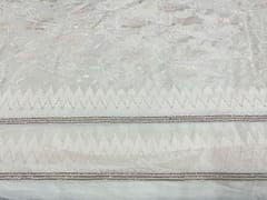 Dyeable Embroidered Chiffon White Floral With Borders