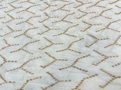 Dyeable Embroidered Chiffon White Abstract