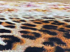 Printed Imported Satin Flowers Tiger