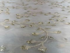 Dyeable Embroidered Georgette White Floral 2