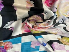 Printed Imported Satin MultiColour Floral 4