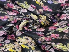 Chiffon Black Floral