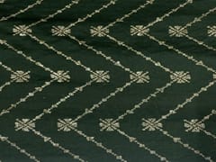Pure Chanderi Embroidered Silk Dark Green Chevron