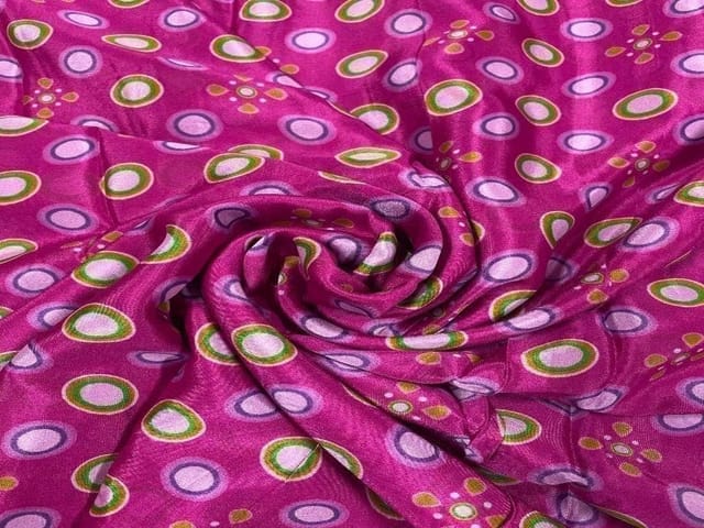 Chiffon Dark Pink Geometric