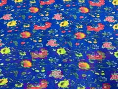 Chiffon Bright Blue Floral