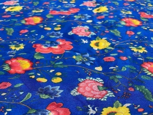 Chiffon Bright Blue Floral