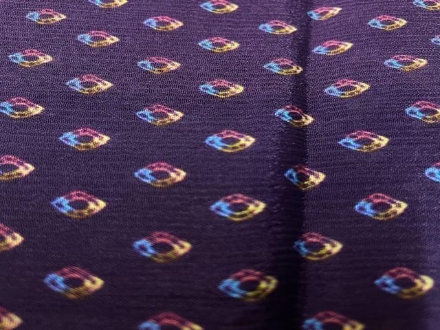 Chiffon Dark Purple Geometric