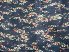 Chiffon Dark Blue Floral