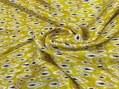 Chiffon Bright Yellow Abstract