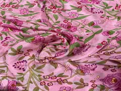 Chiffon Rose Pink Floral