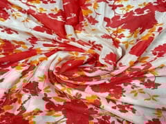 Chiffon Red Orange Abstract