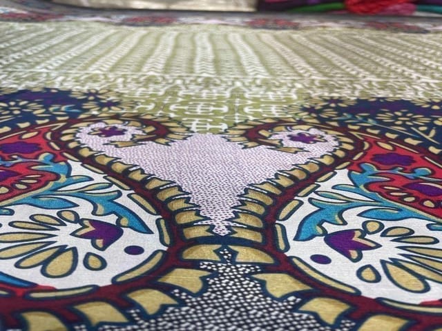 Printed Imported Satin MultiColour Paisleys