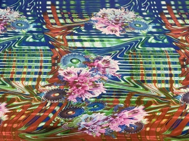 Printed Chiffon MultiColour Abstract